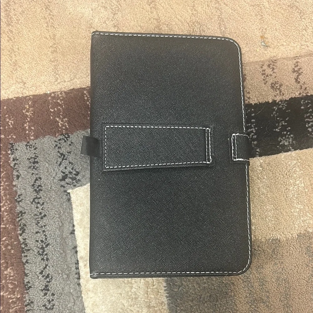 Black Folio Tablet Keyboard Case with Built-in QWERTY